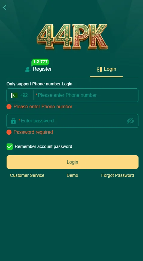 44PK login