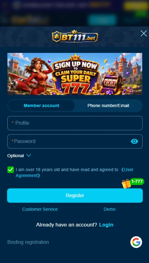 BT111.bet login