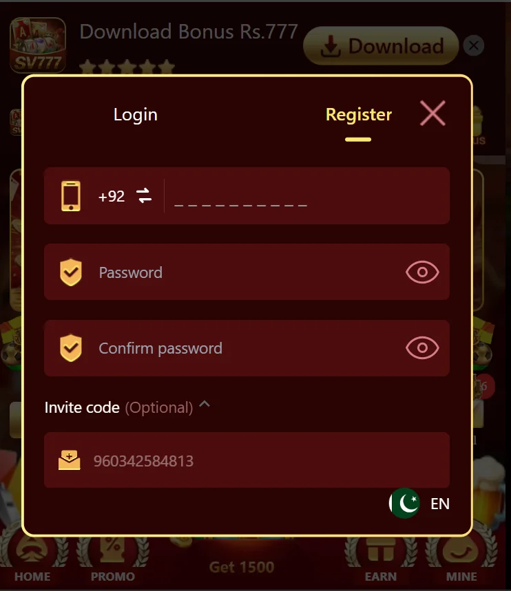 sv777 login
