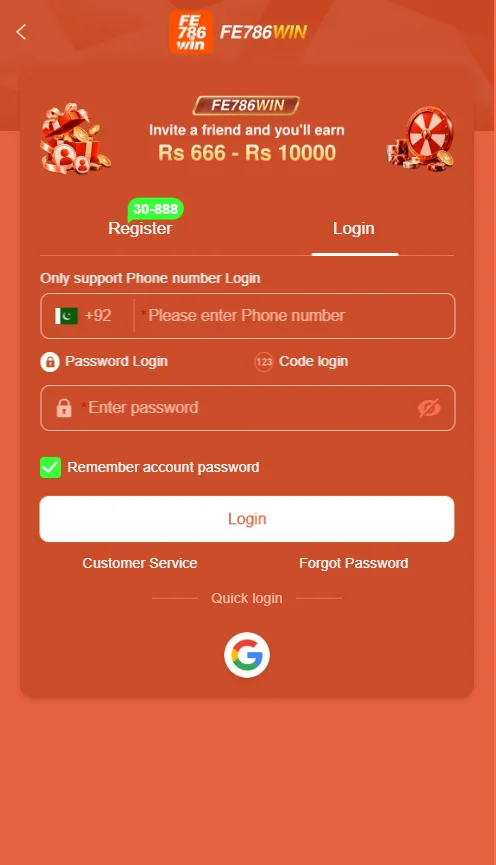 FE786 game login